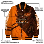 personalized oklahoma state cowboys hexagon mesh orange black varsity jacket best selling.webp