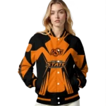 personalized oklahoma state cowboys spider mark orange black varsity jacket best selling.webp