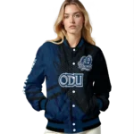 personalized old dominion monarchs hexagon mesh blue black varsity jacket best selling.webp