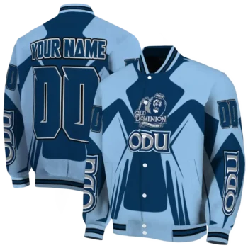 personalized old dominion monarchs spider mark blue light blue varsity jacket fashion forward.webp