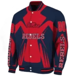 personalized ole miss rebels spider mark red blue varsity jacket best selling.webp