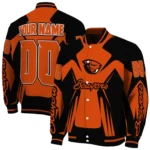 personalized oregon state beavers spider mark orange black varsity jacket best selling.webp
