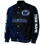 personalized penn state nittany lions hexagon mesh blue black varsity jacket best selling.webp
