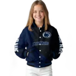 personalized penn state nittany lions hexagon mesh blue black varsity jacket best selling.webp