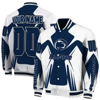 personalized penn state nittany lions spider mark blue white varsity jacket fashion forward.webp