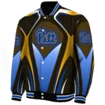 personalized pittsburgh panthers mesh chest gold black varsity jacket best selling.webp