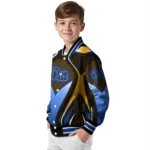 personalized pittsburgh panthers mesh chest gold black varsity jacket best selling.webp