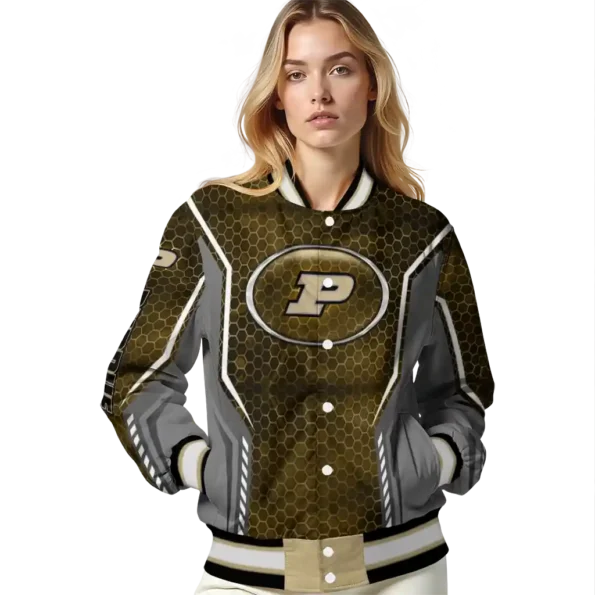 personalized purdue boilermakers power plate gold varsity jacket latest model.webp