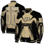 personalized purdue boilermakers spider mark gold black varsity jacket best selling.webp