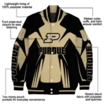 personalized purdue boilermakers spider mark gold black varsity jacket best selling.webp