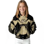 personalized purdue boilermakers spider mark gold black varsity jacket best selling.webp