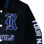 personalized rice owls hexagon mesh navy blue black varsity jacket best selling.webp