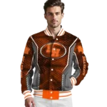 personalized sam houston bearkats power plate orange varsity jacket best selling.webp