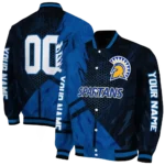 personalized san jose state spartans hexagon mesh blue black varsity jacket best selling.webp