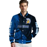 personalized san jose state spartans hexagon mesh blue black varsity jacket best selling.webp