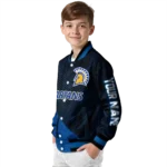 personalized san jose state spartans hexagon mesh blue black varsity jacket best selling.webp