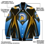 personalized san jose state spartans mesh chest gold black varsity jacket best selling.webp
