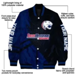 personalized south alabama jaguars hexagon mesh blue black varsity jacket best selling.webp