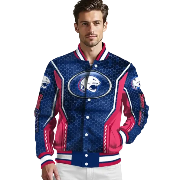 personalized south alabama jaguars power plate blue varsity jacket high quality.webp