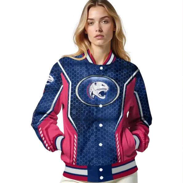 personalized south alabama jaguars power plate blue varsity jacket latest model.webp