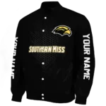personalized southern miss golden eagles hexagon mesh black varsity jacket best selling.webp