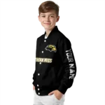 personalized southern miss golden eagles hexagon mesh black varsity jacket best selling.webp