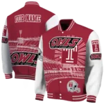 personalized temple owls ferris arena red white varsity jacket best selling.webp