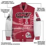 personalized temple owls ferris arena red white varsity jacket best selling.webp