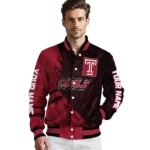 personalized temple owls hexagon mesh red black varsity jacket best selling.webp