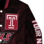 personalized temple owls hexagon mesh red black varsity jacket best selling.webp