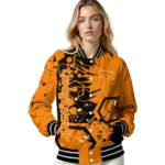 personalized tennessee volunteers hexagon cluster orange black varsity jacket best selling.webp