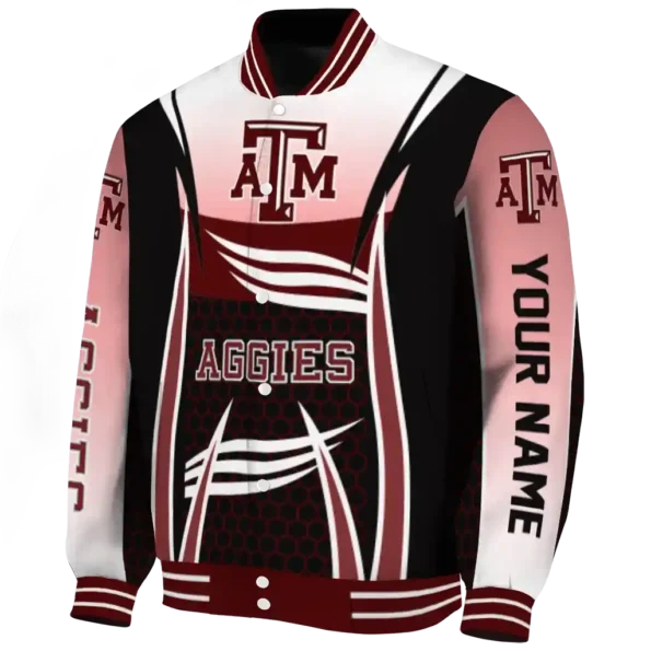 personalized texas am aggies mesh effect maroon black varsity jacket best selling.webp