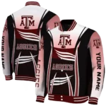 personalized texas am aggies mesh effect maroon black varsity jacket best selling.webp