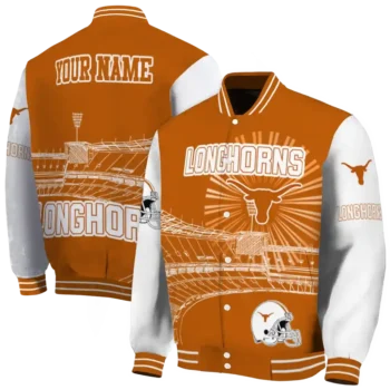 personalized texas longhorns ferris arena orange white varsity jacket fashion forward.webp