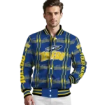 personalized toledo rockets bolt stripe blue varsity jacket best selling.webp