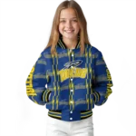 personalized toledo rockets bolt stripe blue varsity jacket best selling.webp