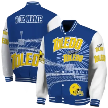 personalized toledo rockets ferris arena blue white varsity jacket fashion forward.webp