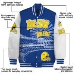 personalized toledo rockets ferris arena blue white varsity jacket best selling.webp