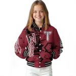 personalized troy trojans hexagon cluster red black varsity jacket best selling.webp