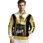 personalized ucf knights mesh effect gold black varsity jacket best selling.webp