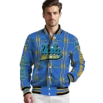 personalized ucla bruins bolt stripe blue varsity jacket best selling.webp
