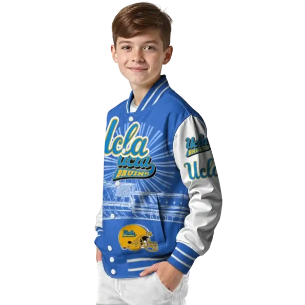 personalized ucla bruins ferris arena blue white varsity jacket trendy.webp