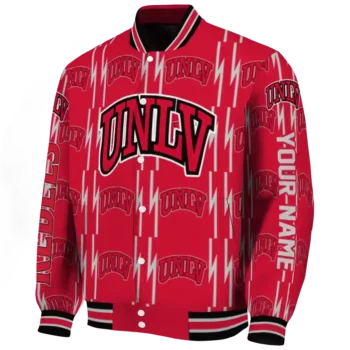 personalized unlv rebels bolt stripe red varsity jacket best selling.webp