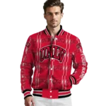 personalized unlv rebels bolt stripe red varsity jacket best selling.webp