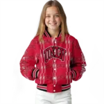 personalized unlv rebels bolt stripe red varsity jacket best selling.webp