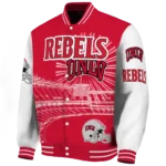 personalized unlv rebels ferris arena red white varsity jacket best selling.webp