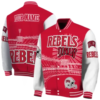 personalized unlv rebels ferris arena red white varsity jacket fashion forward.webp