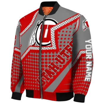 personalized utah utes star burst red bomber jacket best selling