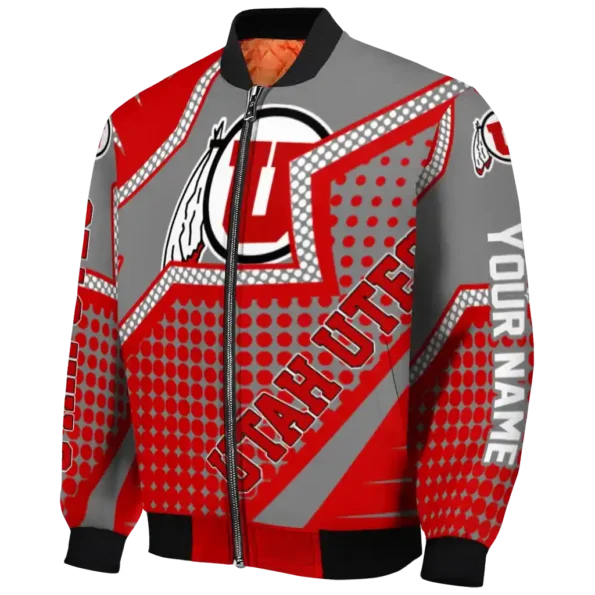 personalized utah utes star burst red bomber jacket best selling