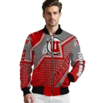 personalized utah utes star burst red bomber jacket best selling